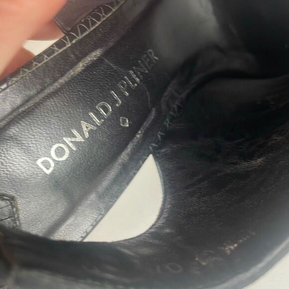 Donald J. Pliner Slingback Fabric and Leather Heeled Sandals 7 Black - Picture 14 of 15